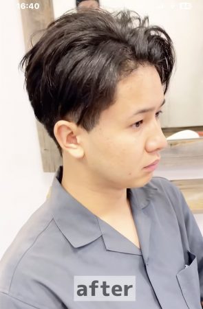 縮毛矯正 メンズ 男性 曲がる